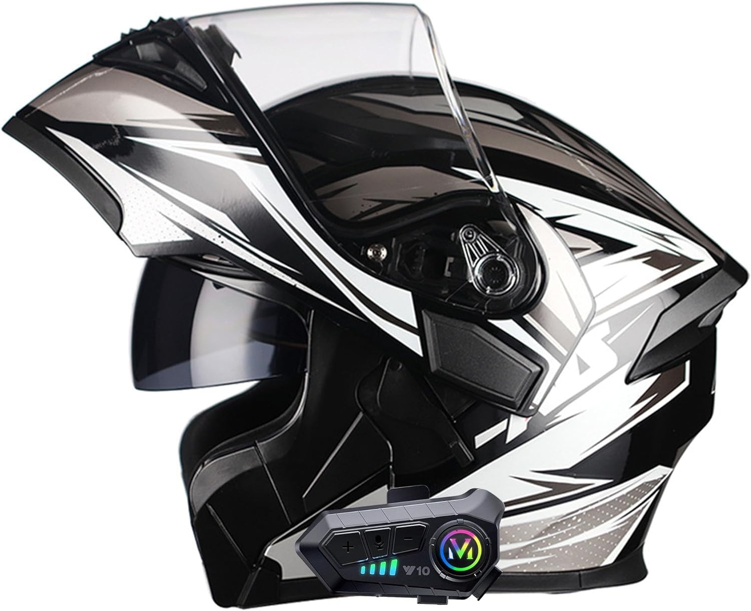 Amazon.co.jp: MOTOBOSS Bluetoothイヤホン付きフルヘルメット